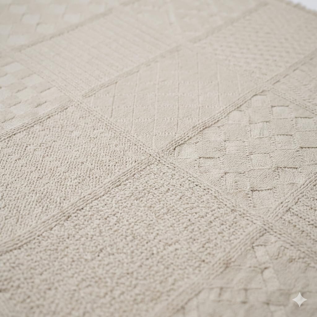 Irish Fisherman Cotton Waffle Weave Throw Blanket