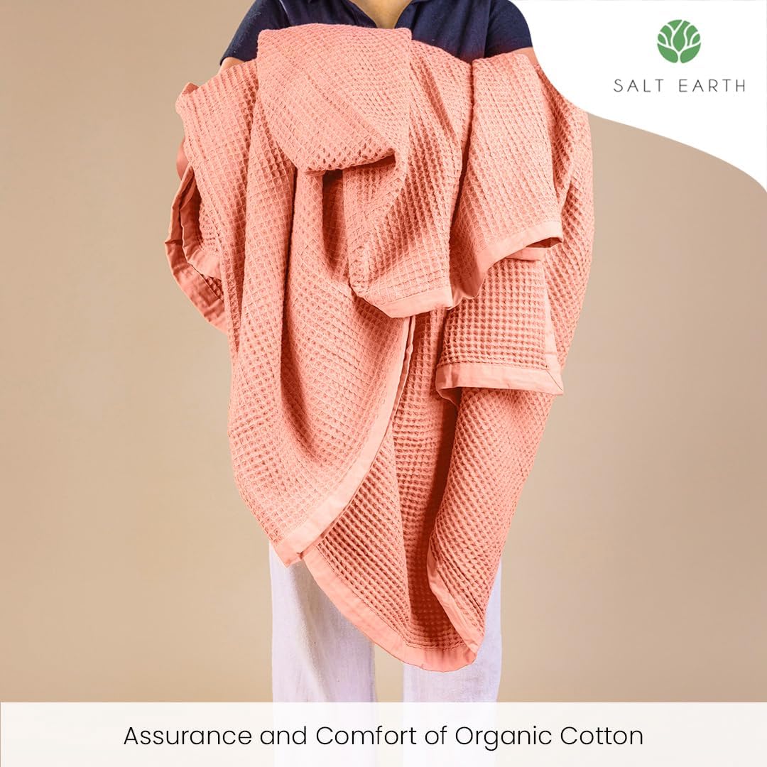 Sun Bay Organic Cotton Waffle Throw Blanket