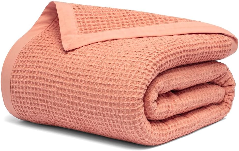 Sun Bay Organic Cotton Waffle Throw Blanket