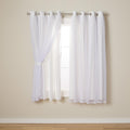 Winter White Double Layer Blackout Curtains 2 Pack