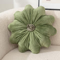 Velvet Flower Round Throw Pillow