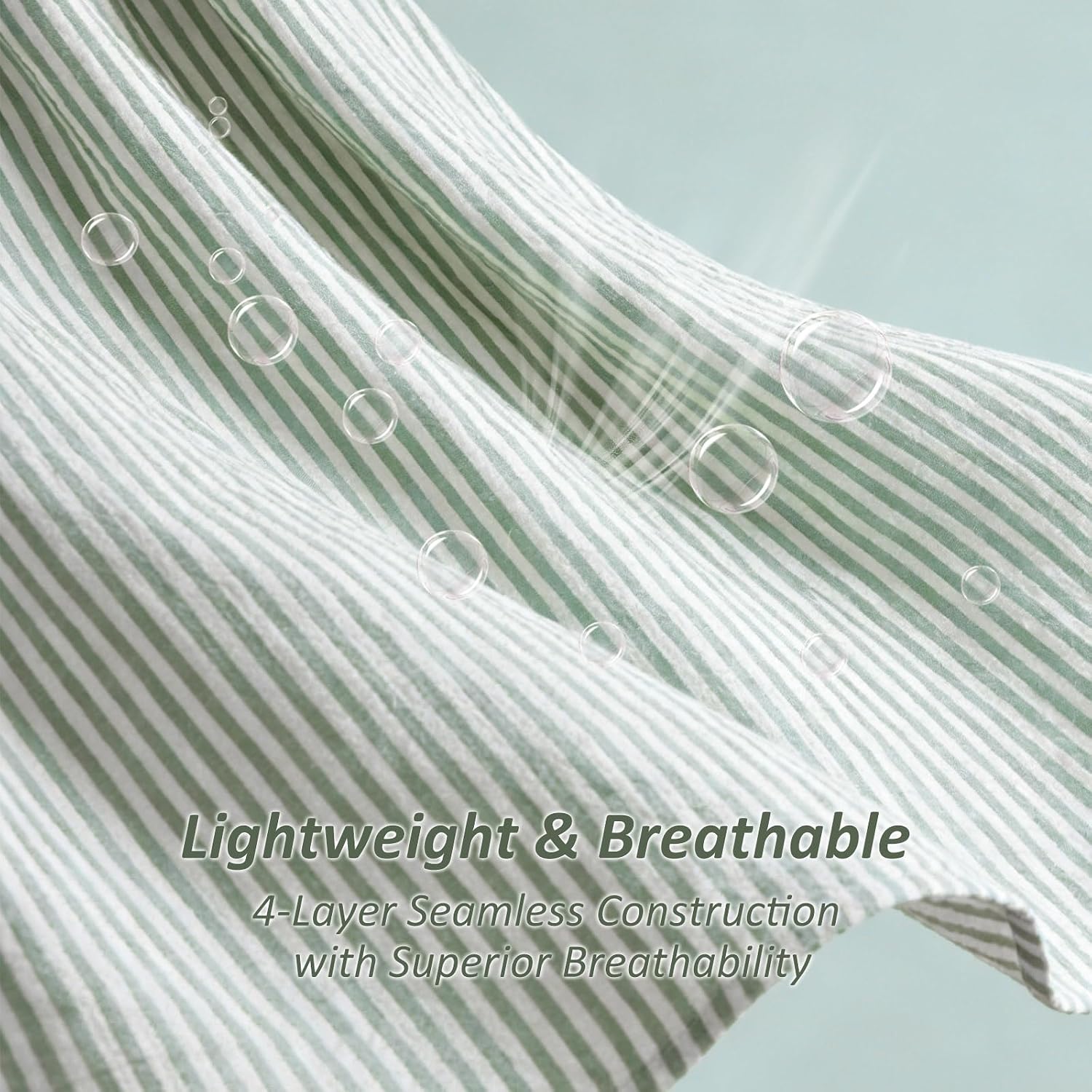 Sage Green 4-Layer Muslin Cotton Throw Blanket