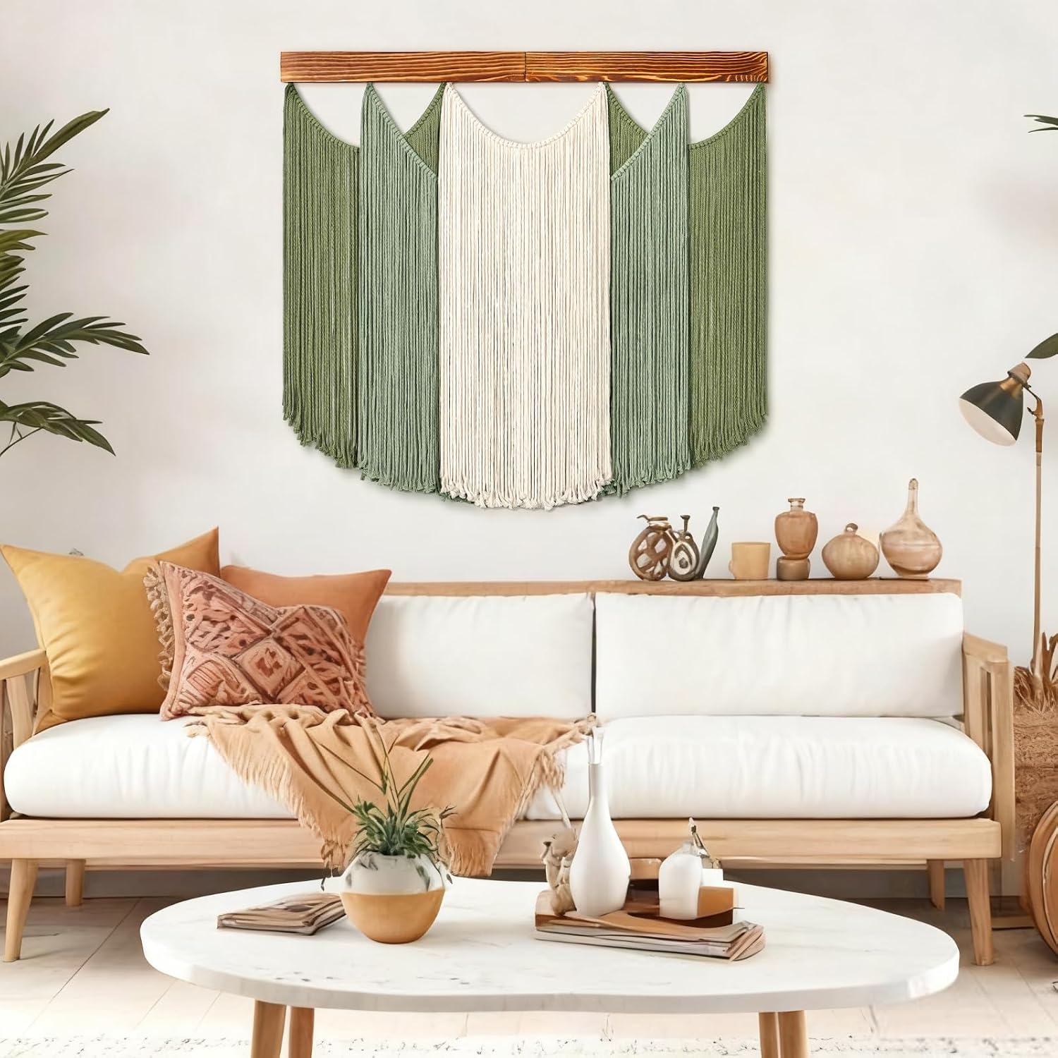 Sage Dip-Dye Macrame Wall Hanging