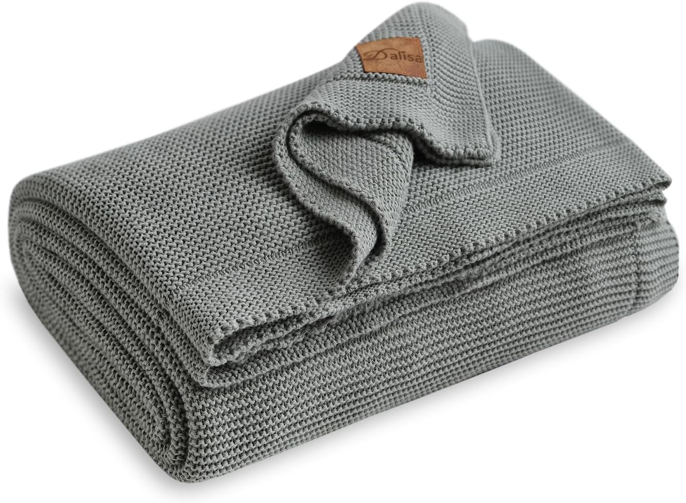 Green Alina Organic Turkish Cotton Throw Blanket