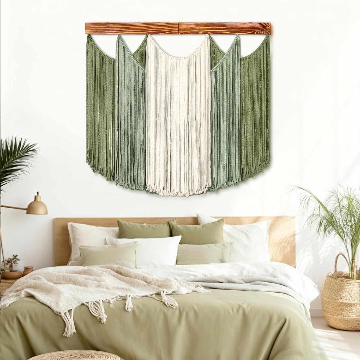 Sage Dip-Dye Macrame Wall Hanging