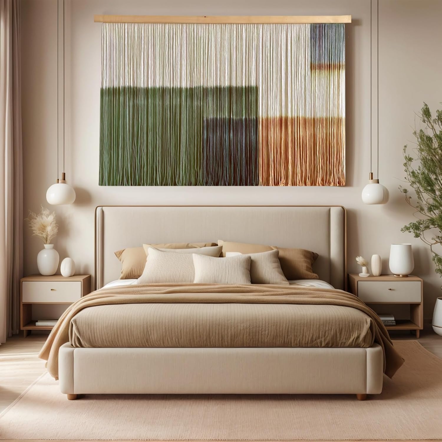Green Mountain Dip-Dye Macrame Wall Hanging