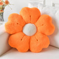 Orange Daisy Flower Throw Pillow
