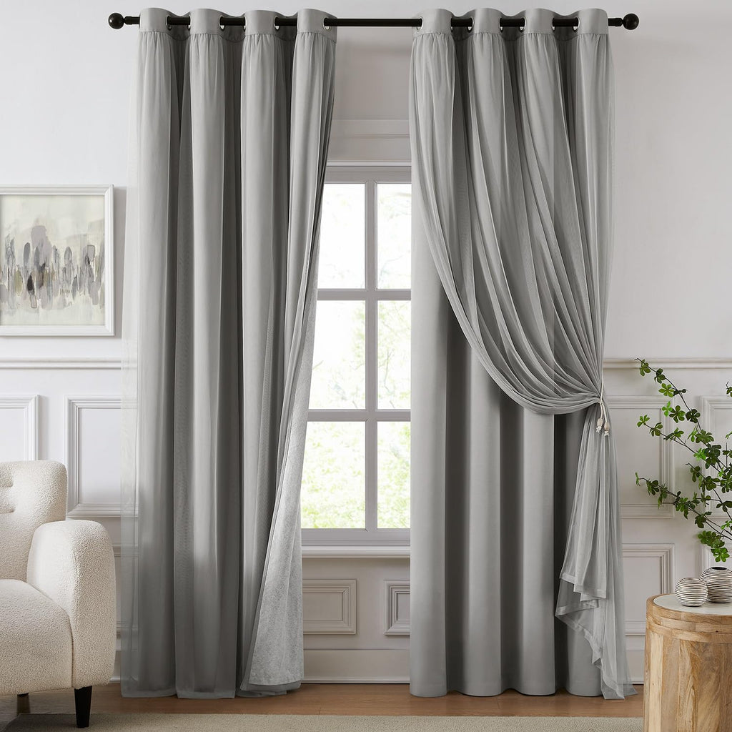 Ivory Double Layer Blackout Curtains