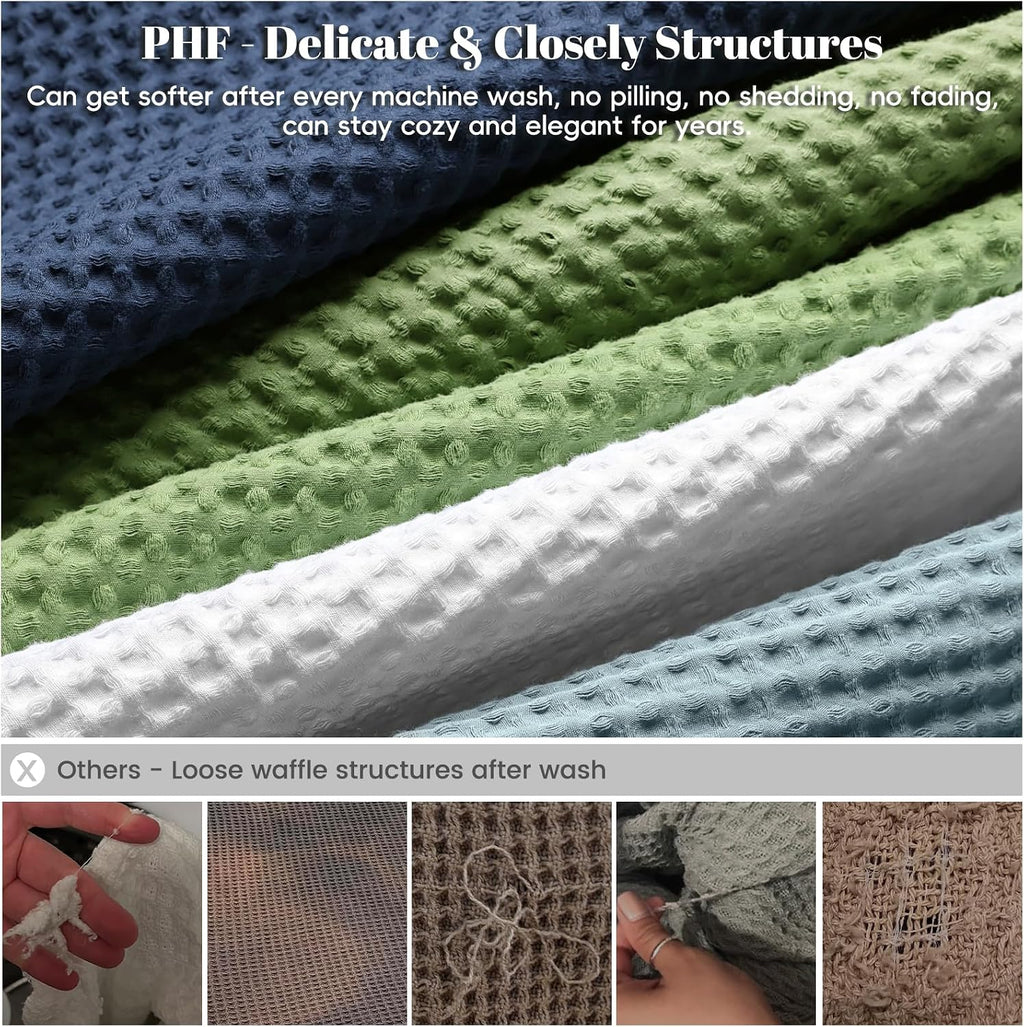 White Queen Cotton Waffle Weave Blanket