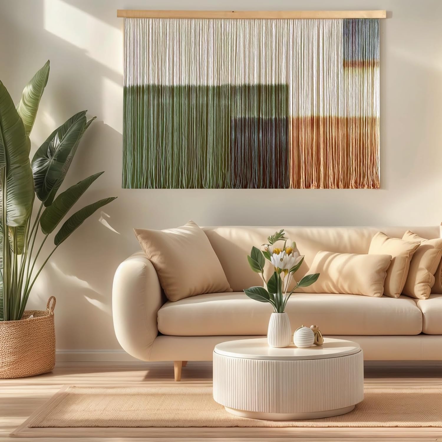 Green Mountain Dip-Dye Macrame Wall Hanging