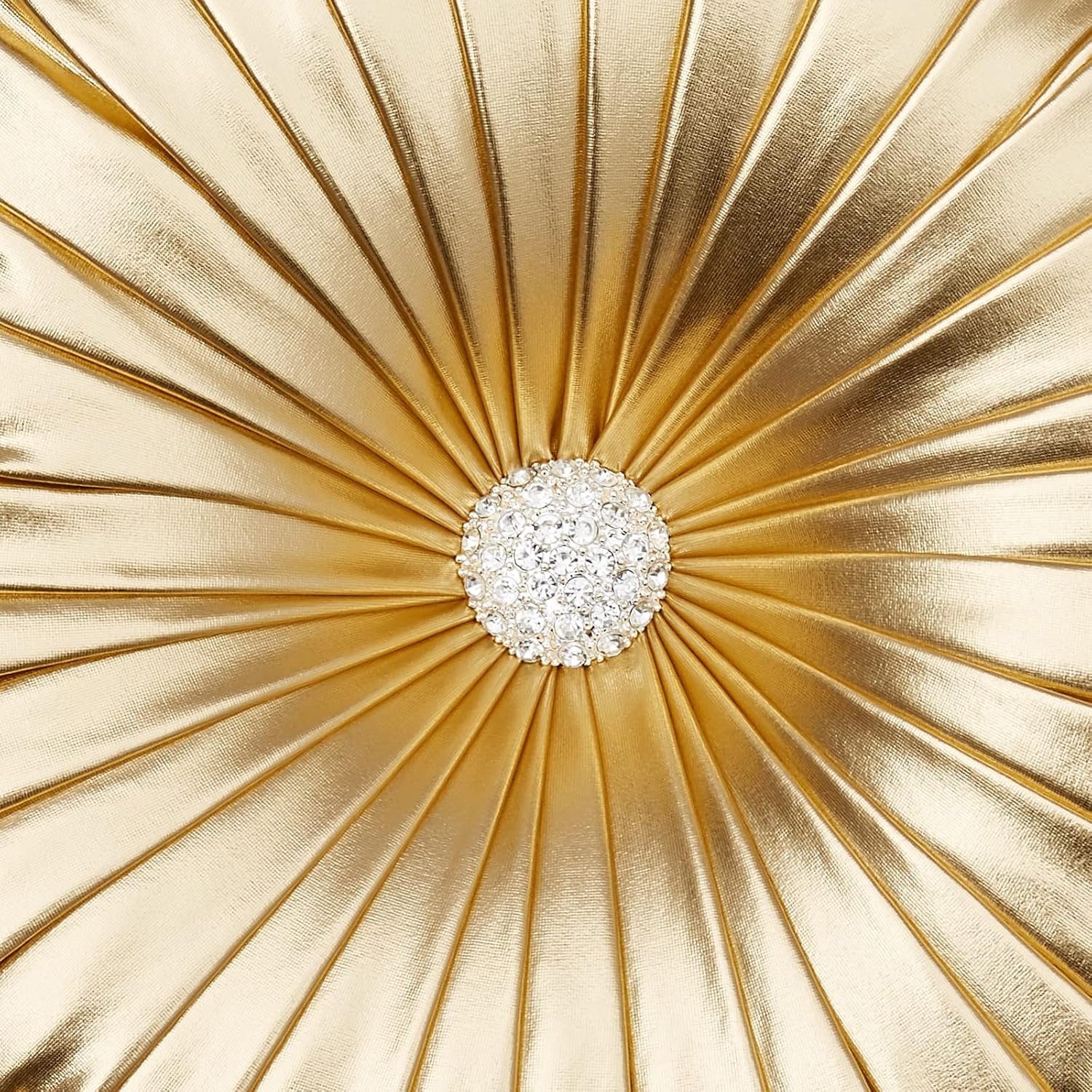 Gold Pleated Pumpkin Throw Pillow