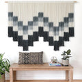 Tie-Dye Geometric Boho Yarn Wall Hanging