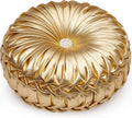 Gold Pleated Pumpkin Throw Pillow