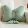 Sage Green Bow Throw Pillow