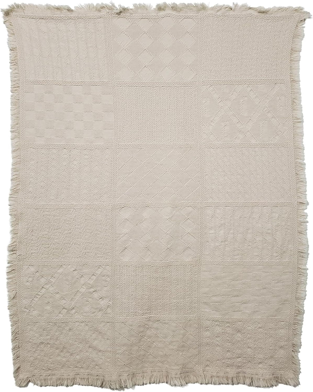 Irish Fisherman Cotton Waffle Weave Throw Blanket