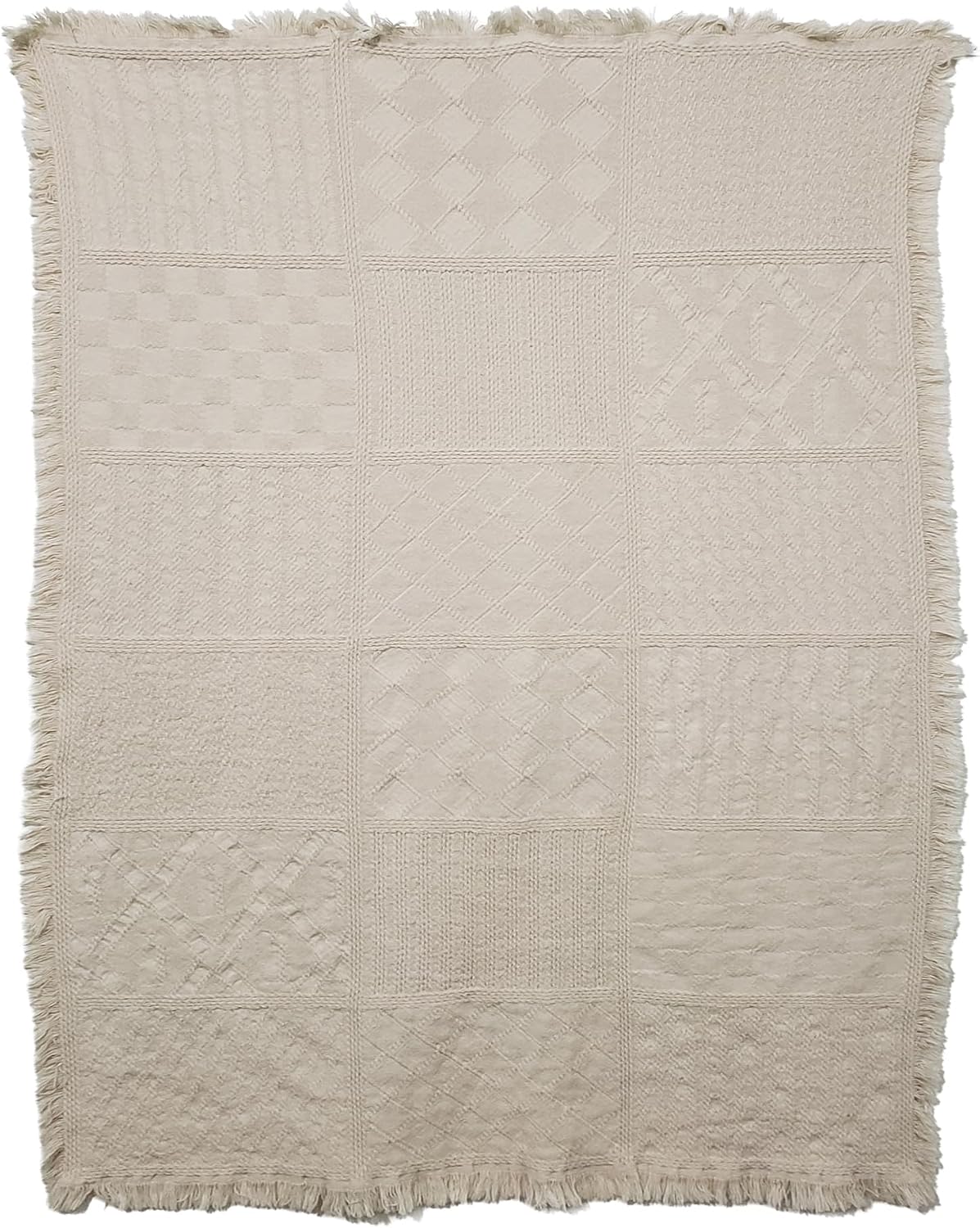 Irish Fisherman Cotton Waffle Weave Throw Blanket