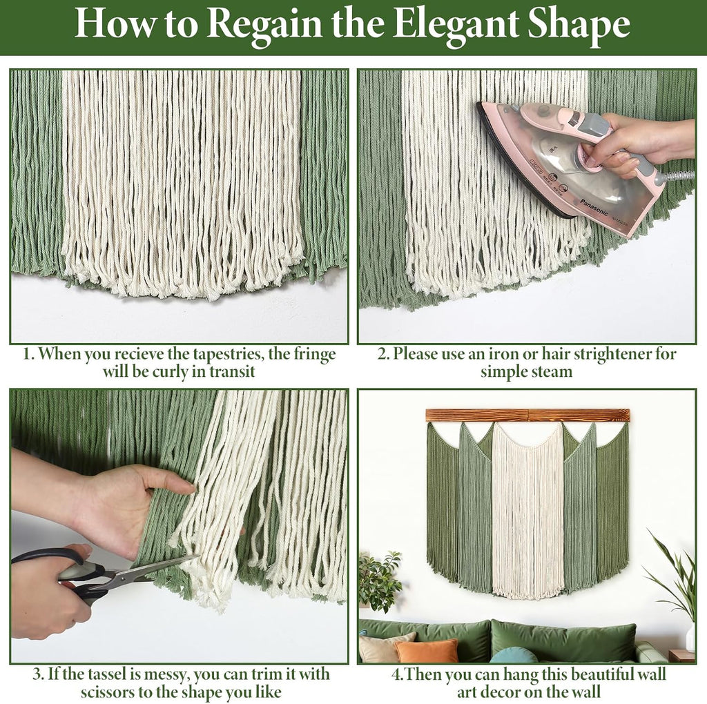 Sage Dip-Dye Macrame Wall Hanging