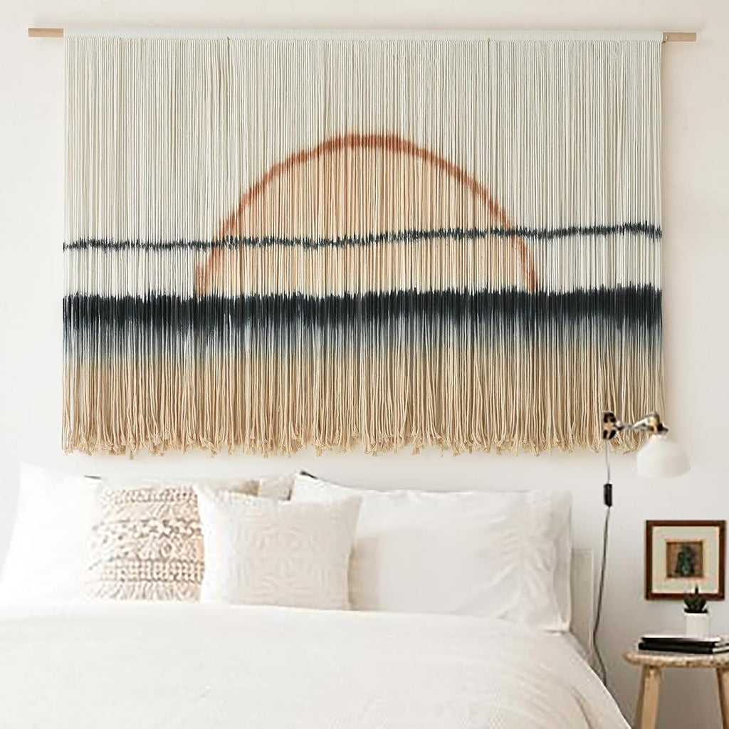Sunset Dip Dye Macrame Wall Hanging