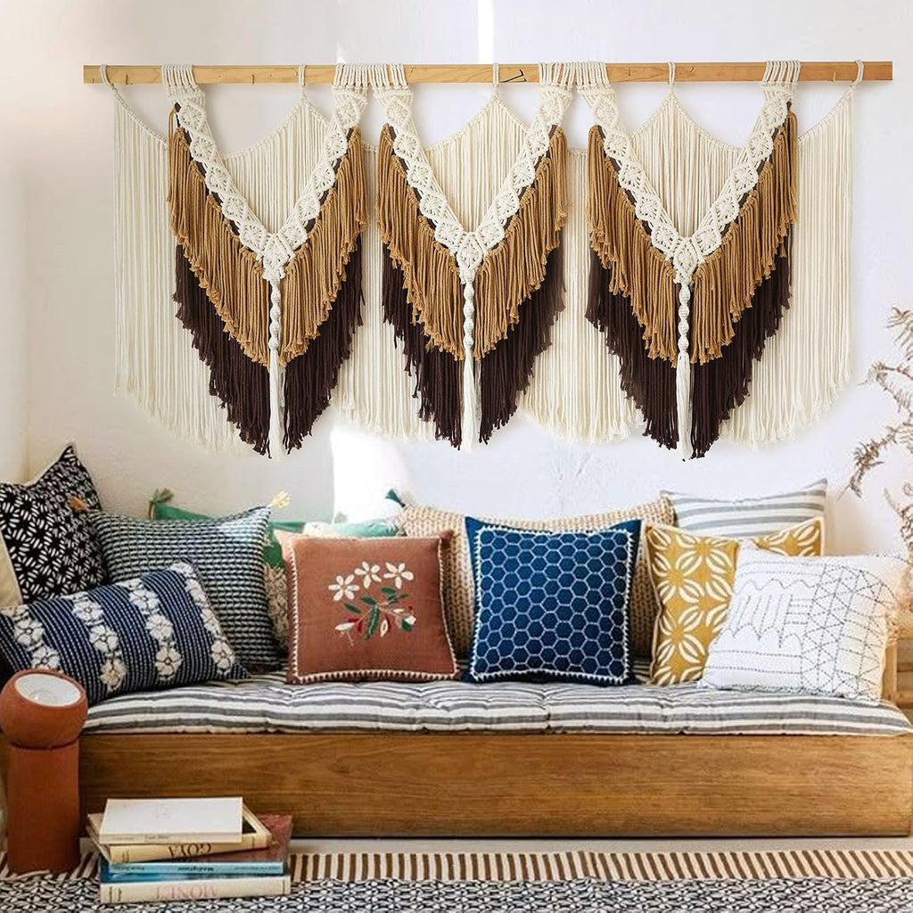 Brown Tassel Macrame Wall Hanging