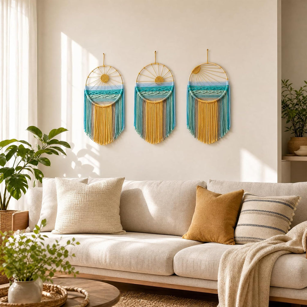 3Pcs Boho Macrame Wall Hangings