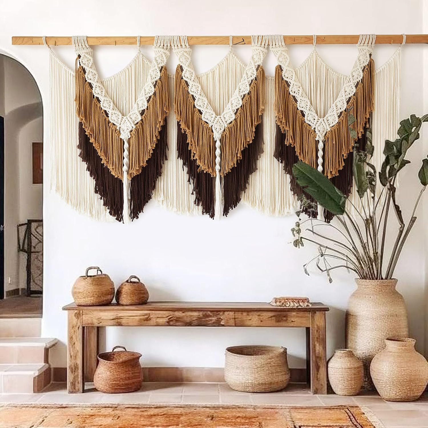 Brown Tassel Macrame Wall Hanging