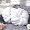 White Knot Ball Throw Pillows