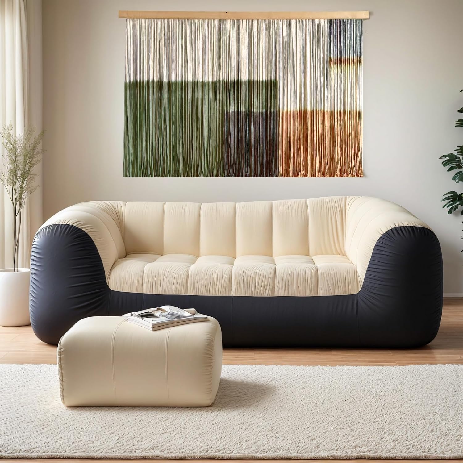 Green Mountain Dip-Dye Macrame Wall Hanging