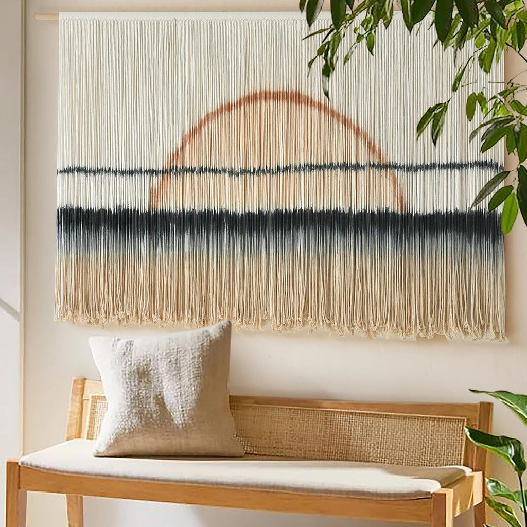 Sunset Dip Dye Macrame Wall Hanging