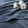 Navy Blue Queen Egyptian Cotton Waffle Weave Blanket