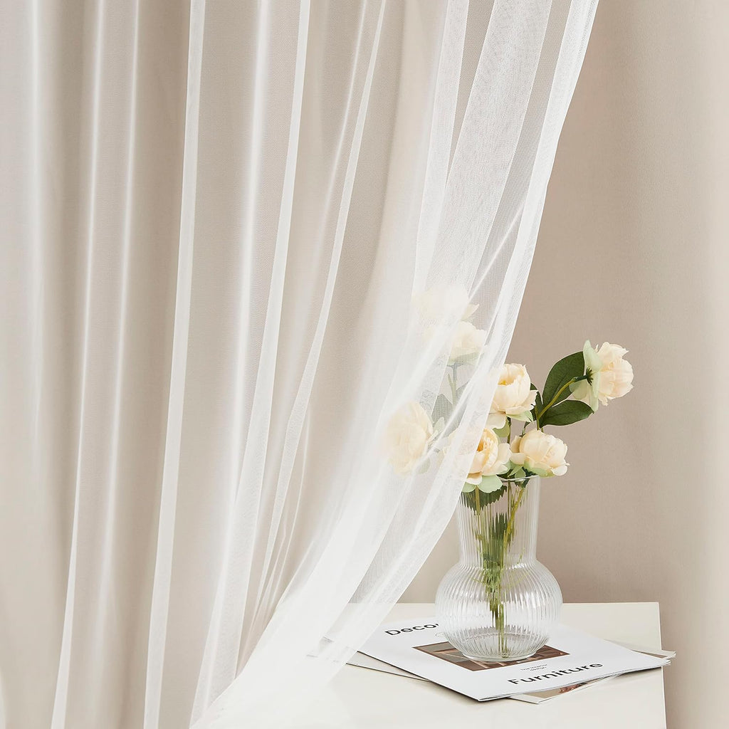 Beige Double Layer Thermal Blackout Curtains 2 Panels