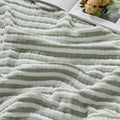 Sage Green 4-Layer Muslin Cotton Throw Blanket