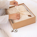 Earth Ivory Denise Organic Cotton Knit Throw Blanket